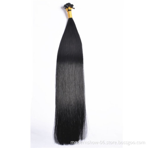 Full Cuticles Thick Bottom Double Drawn Flat tip Hair Extensions Wholesale Italian Keratin Flat tip Hair